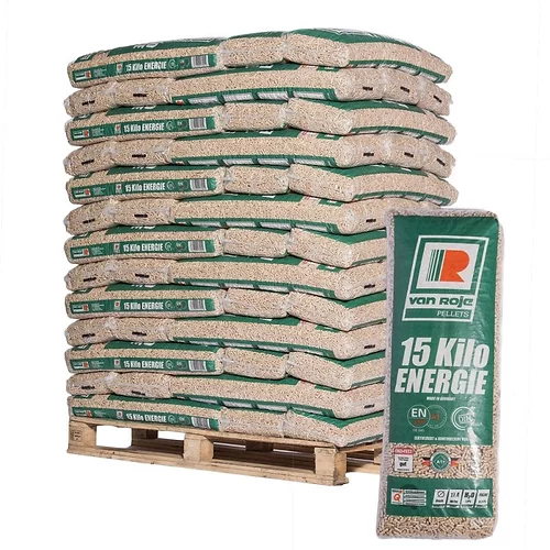 Granulés de bois résineux 6 mm – Palette de 65 sacs de 15 kg